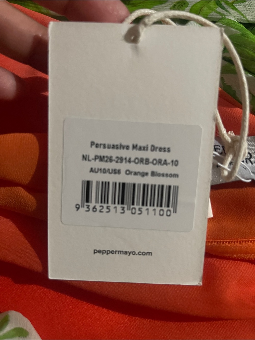 PEPPERMAYO Persuasive maxi Strapless Orange Layered Evening Gown - Picture 4 of 5